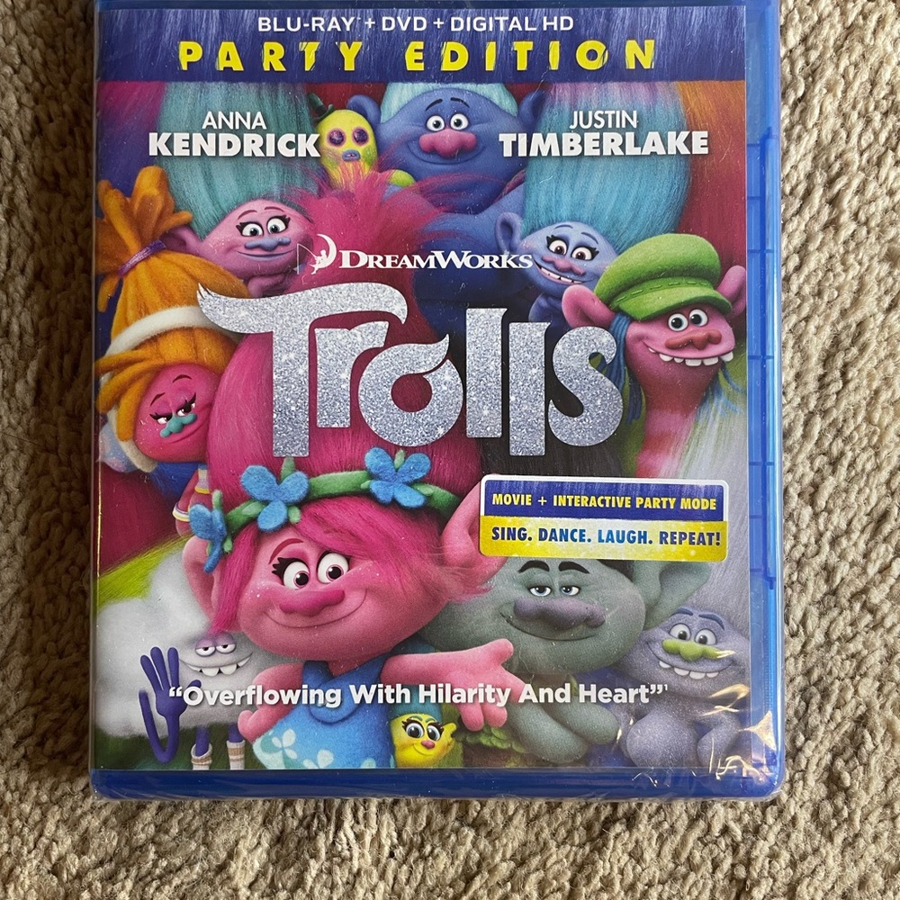 Trolls blue Ray, DVD-Digital HD